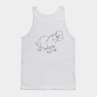 Hippopotamus - Line Art Tank Top